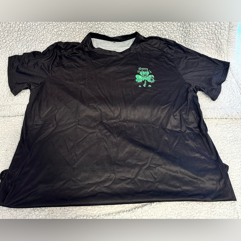 Men’s Black T-Shirt with Happy St. Patrick’s Day Logo